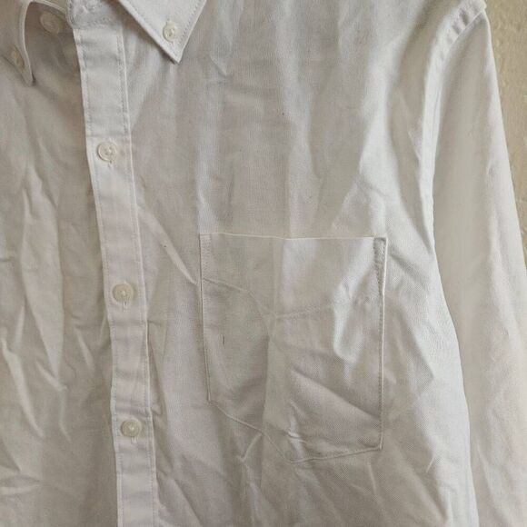 NWOT True Classic Long Sleeve Oxford Button Down Shirt - Picture 3 of 9